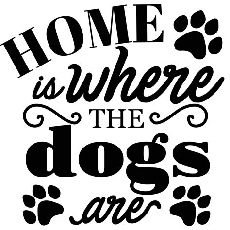 Download Free home is where the dog is svg, dog mom sign svg file, handlettered Crafts